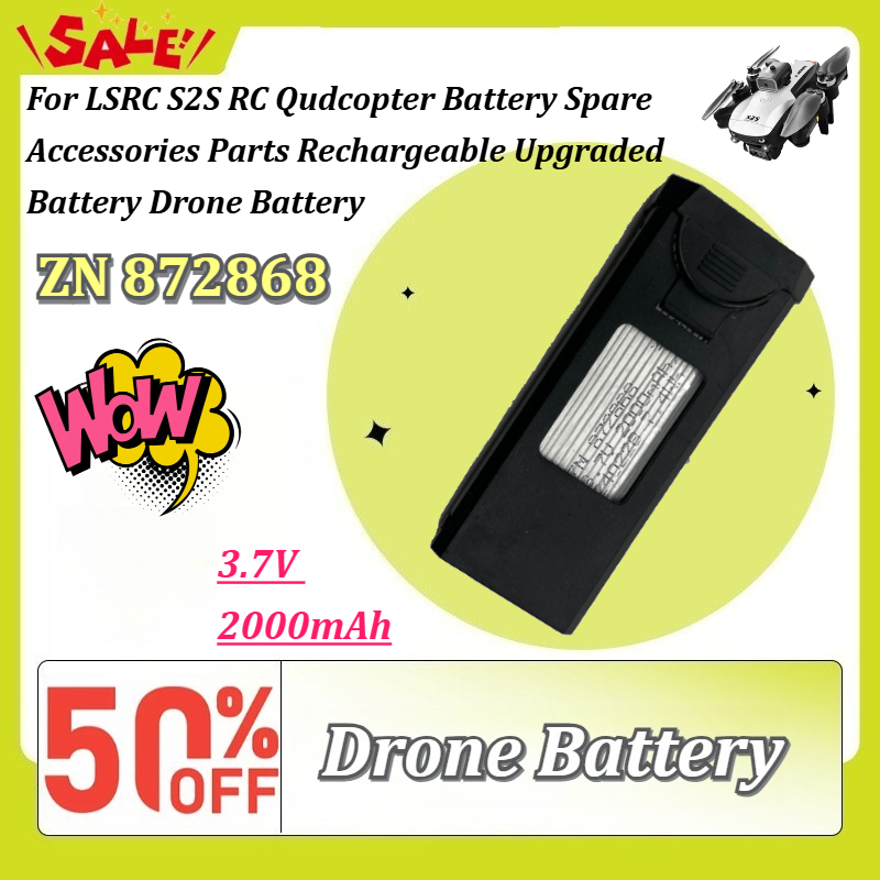 Eachine Drone E58 - Nova Bateria Recarregável ZN872868 3.7V 2000mAh